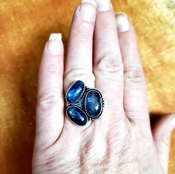 New Multi Kyanite 925 Silver Ring. - Picture 12 of 16